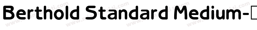 Berthold Standard Medium字体转换